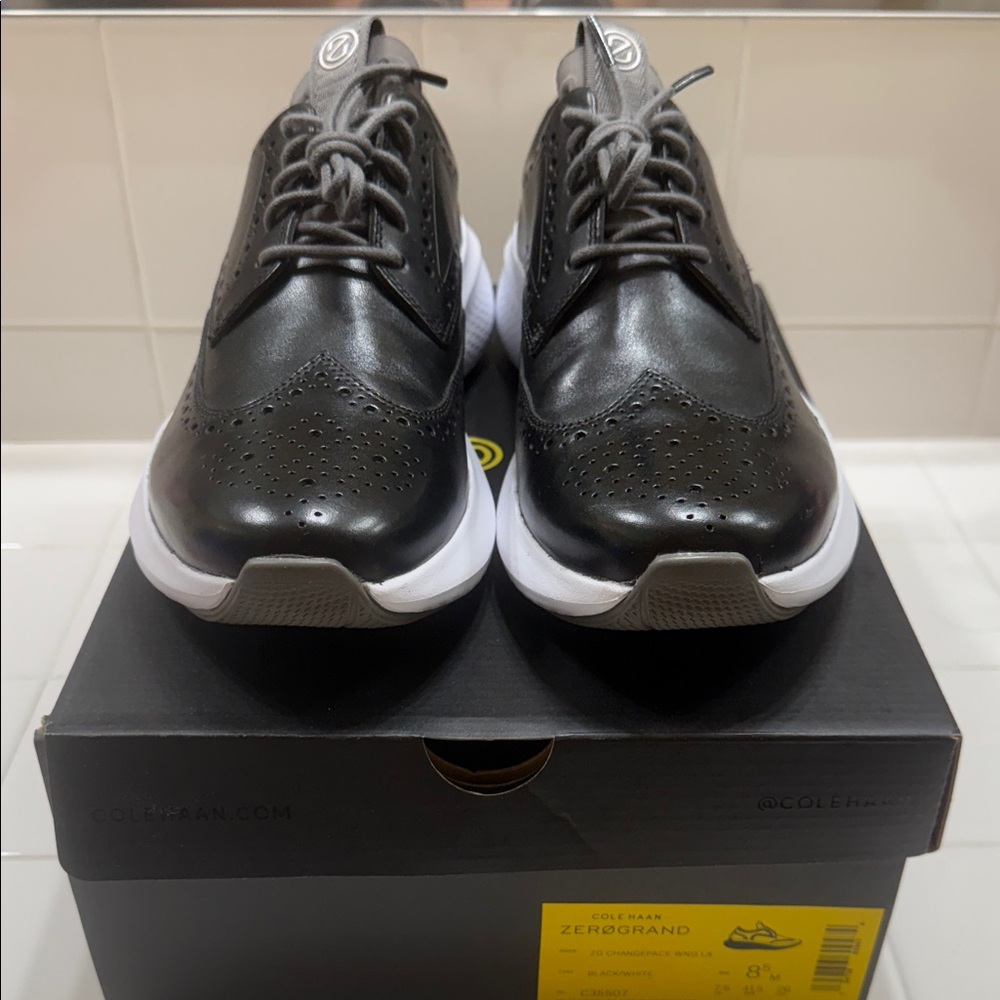 Cole Haan Men's Zerogrand Black Leather Oxfords